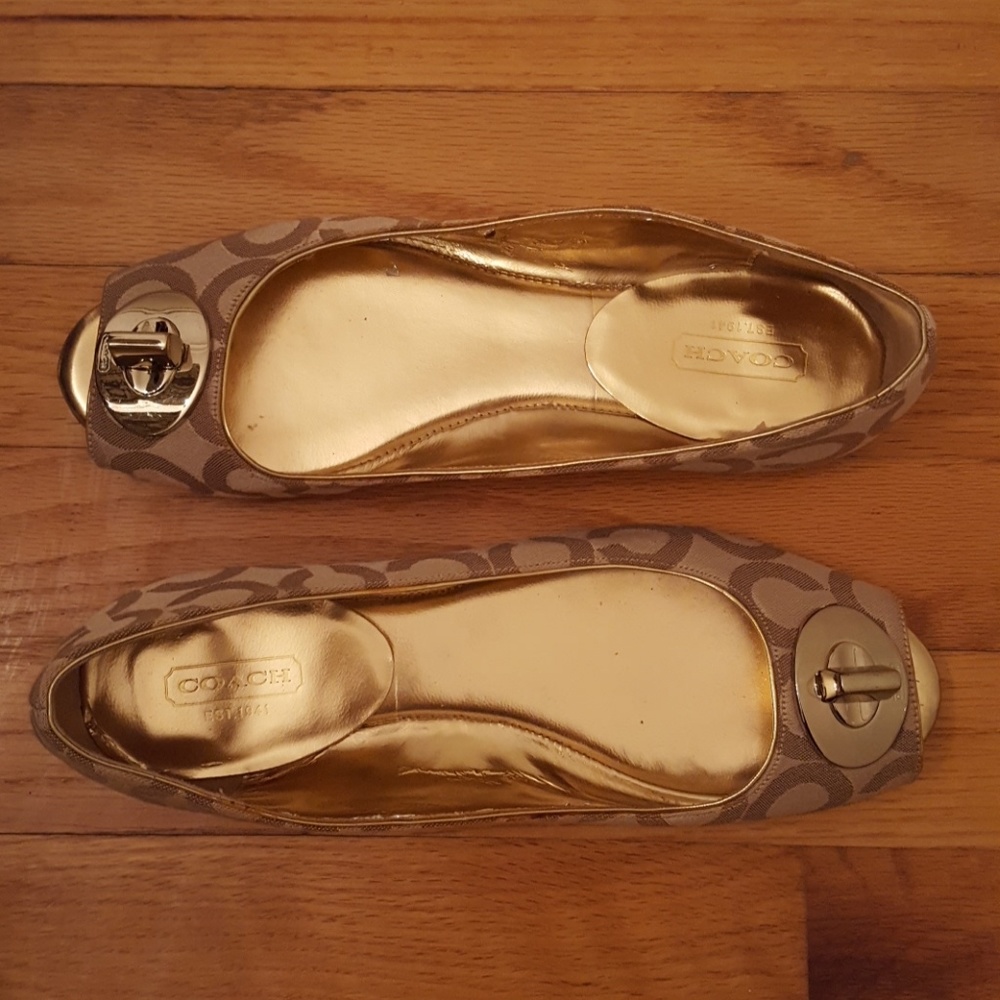 COACH Peep toe flats